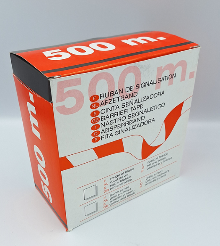 Absperrband / Warnband rot - weiss 500 Meter